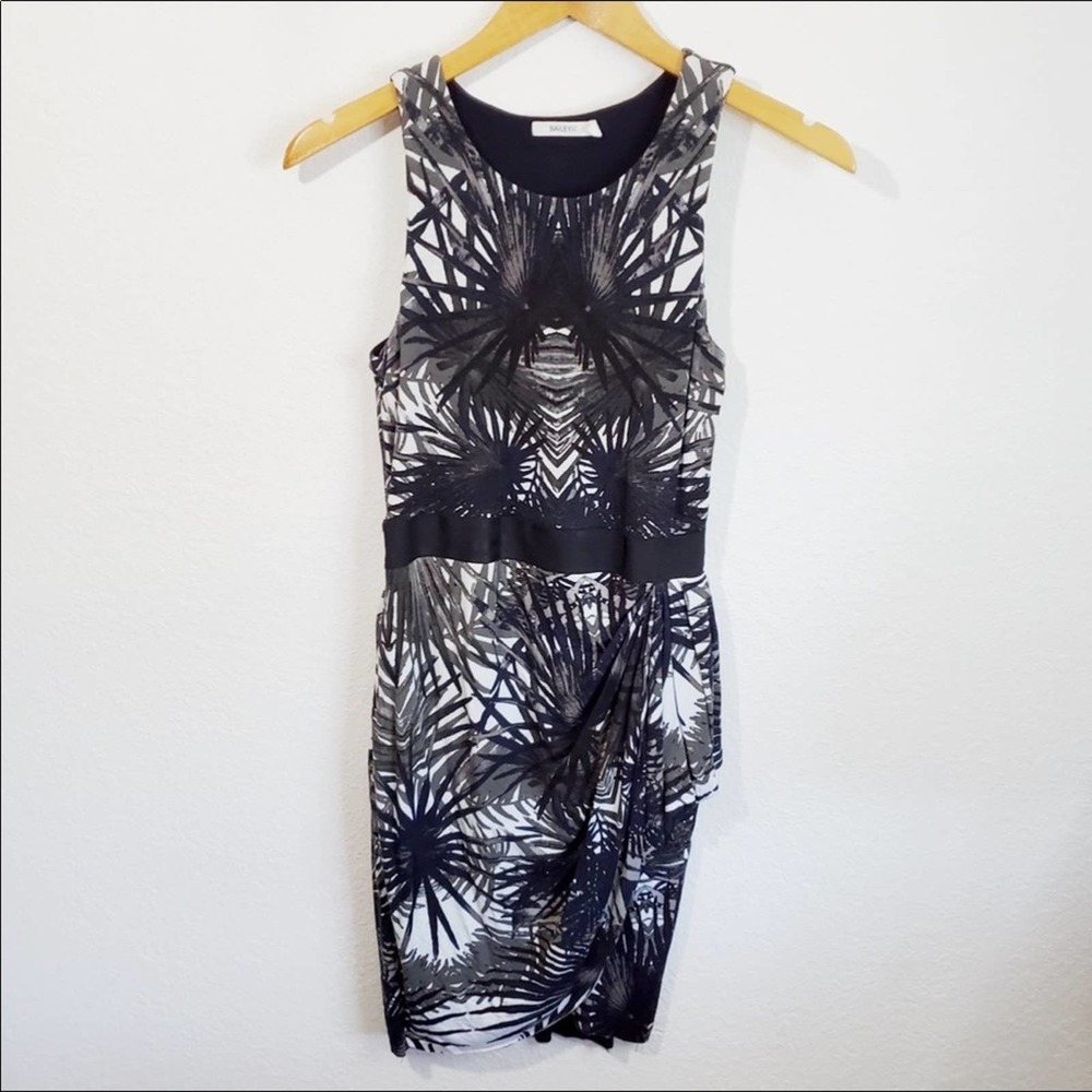 Bailey 44 Grayscale Print Sleeveless Bodycon Mini Dress Size XS